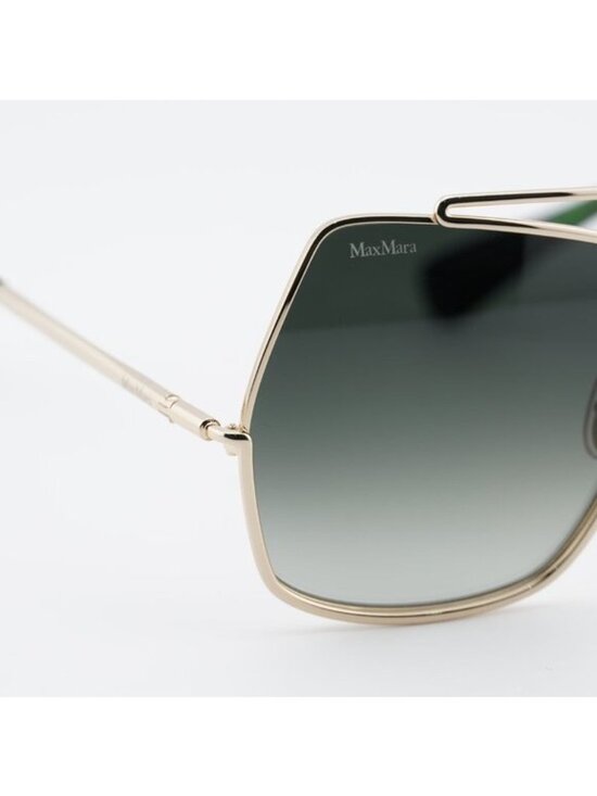 Max Mara MM0102 32P Sunglasses Gold Butterfly Frame, Green Gradient Lenses main image 6